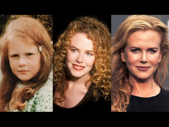 Nicole Kidman throughout the years