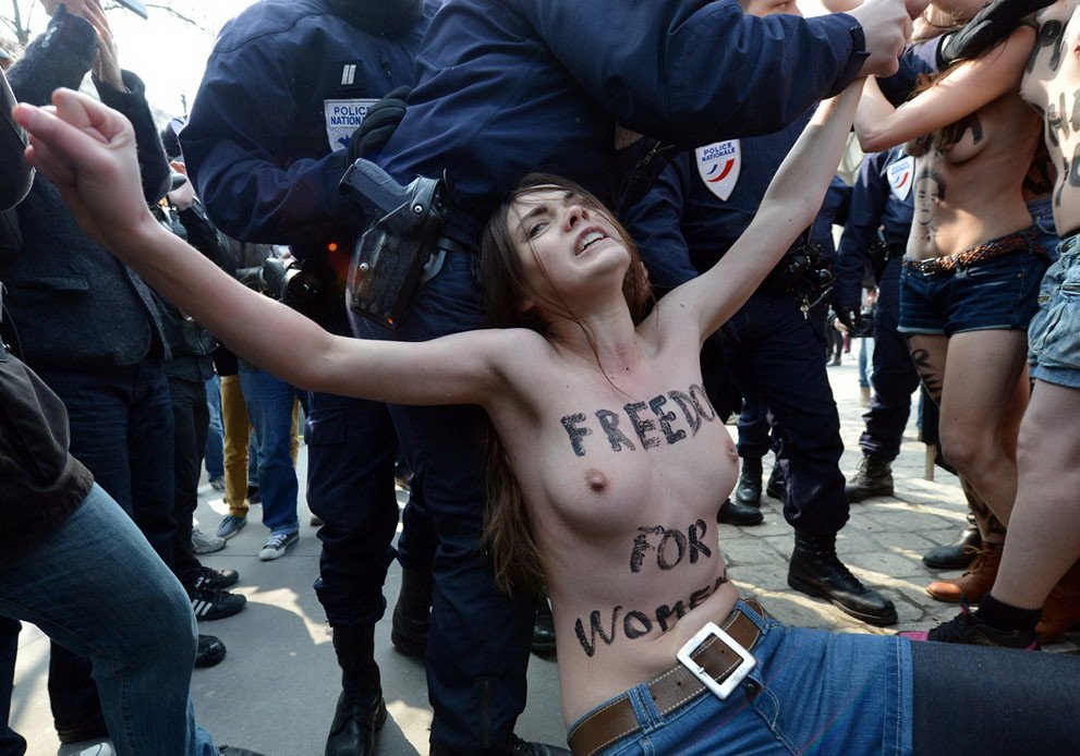 Naked Protester 