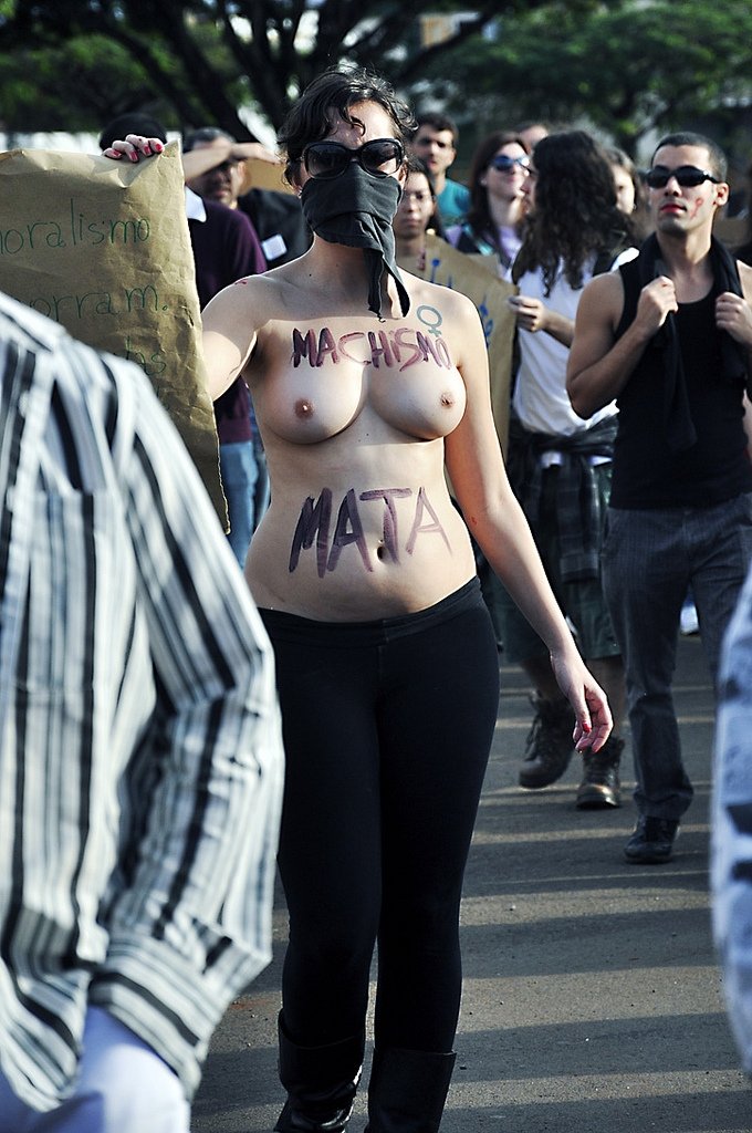 Naked Protester.